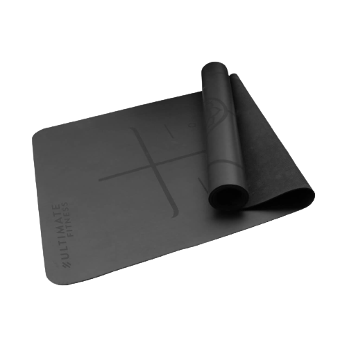 Mat de Yoga Premium PU Natural Rubber 5 mm Negro
